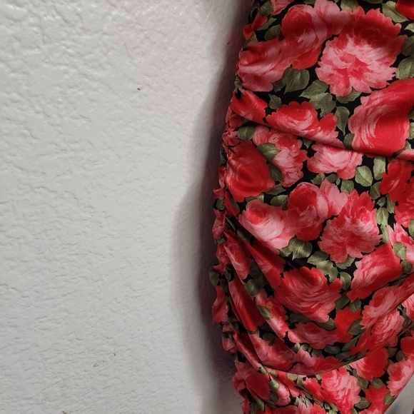 For Love And Lemons Floral Ruched Mini Dress Womens Size Small - Picture 7 of 14